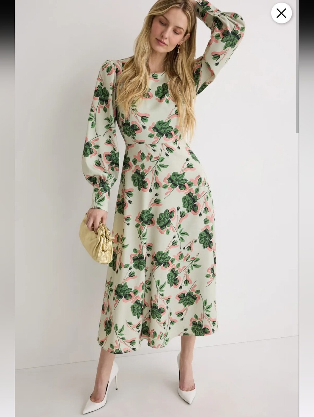Alexia Admor Sophie Floral Green Maxi Dress Size 8